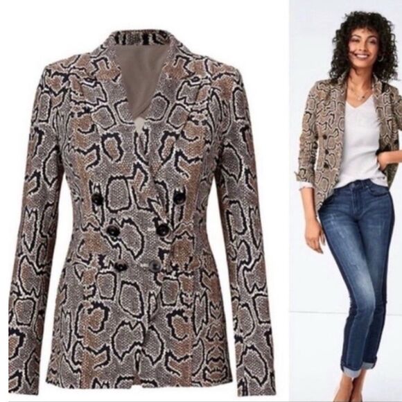 Cabi Womens Phyton Blazer Jacket Size 2 Double Breasted Stretch Casual Career - Picture 5 of 12
